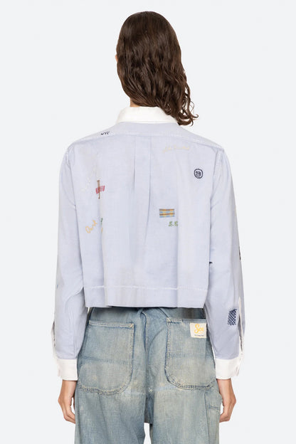 Claira Emb Button Down Shirt