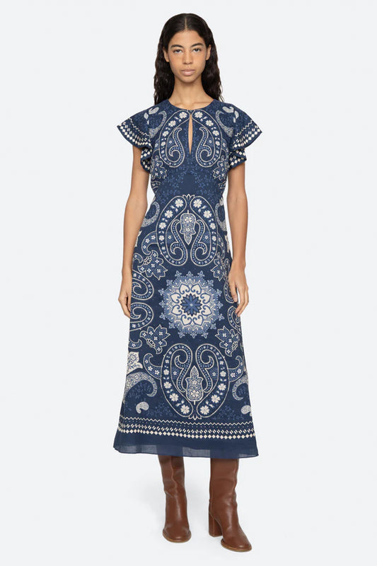 Emelina Print Midi Dress