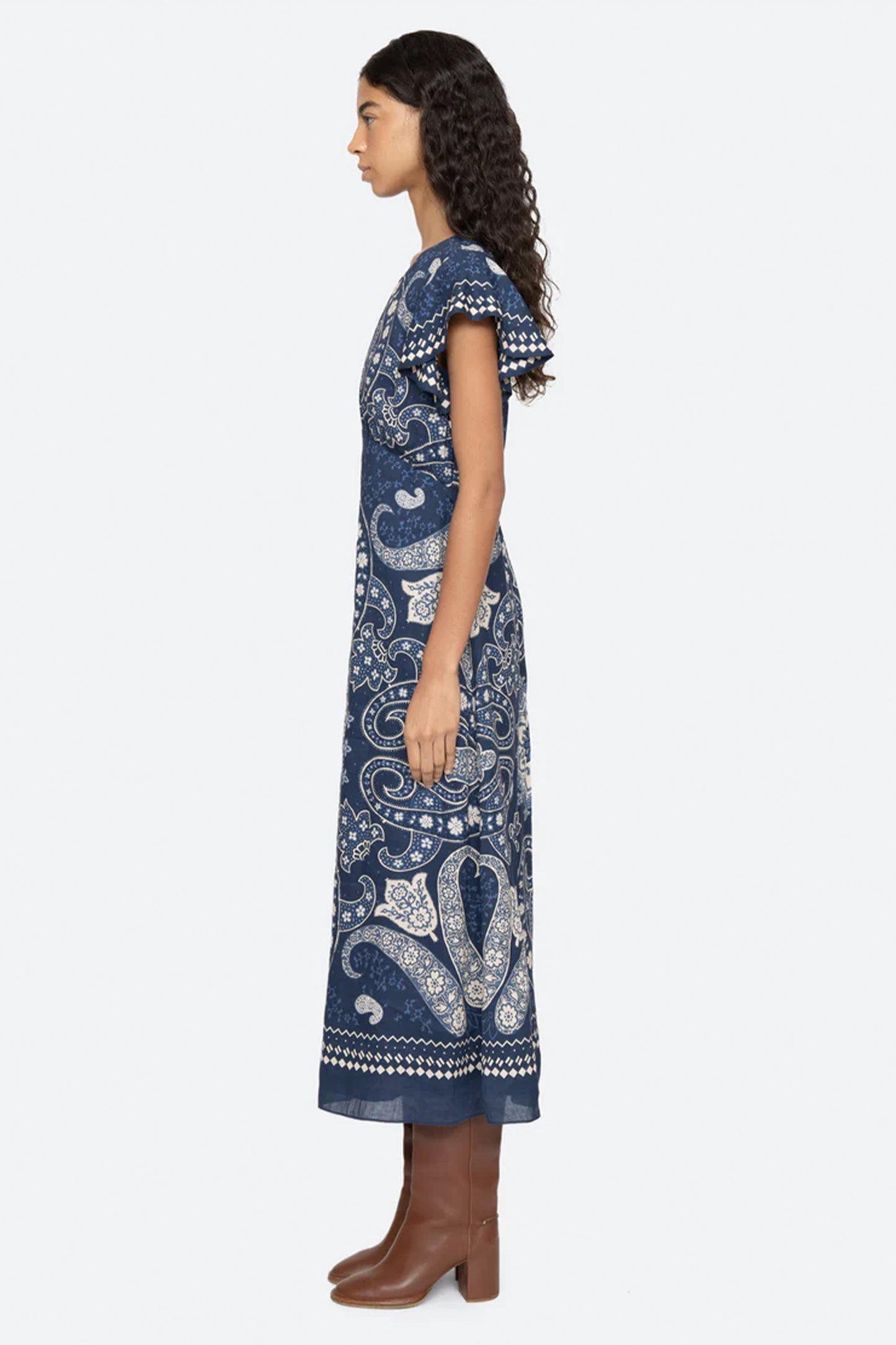 Emelina Print Midi Dress