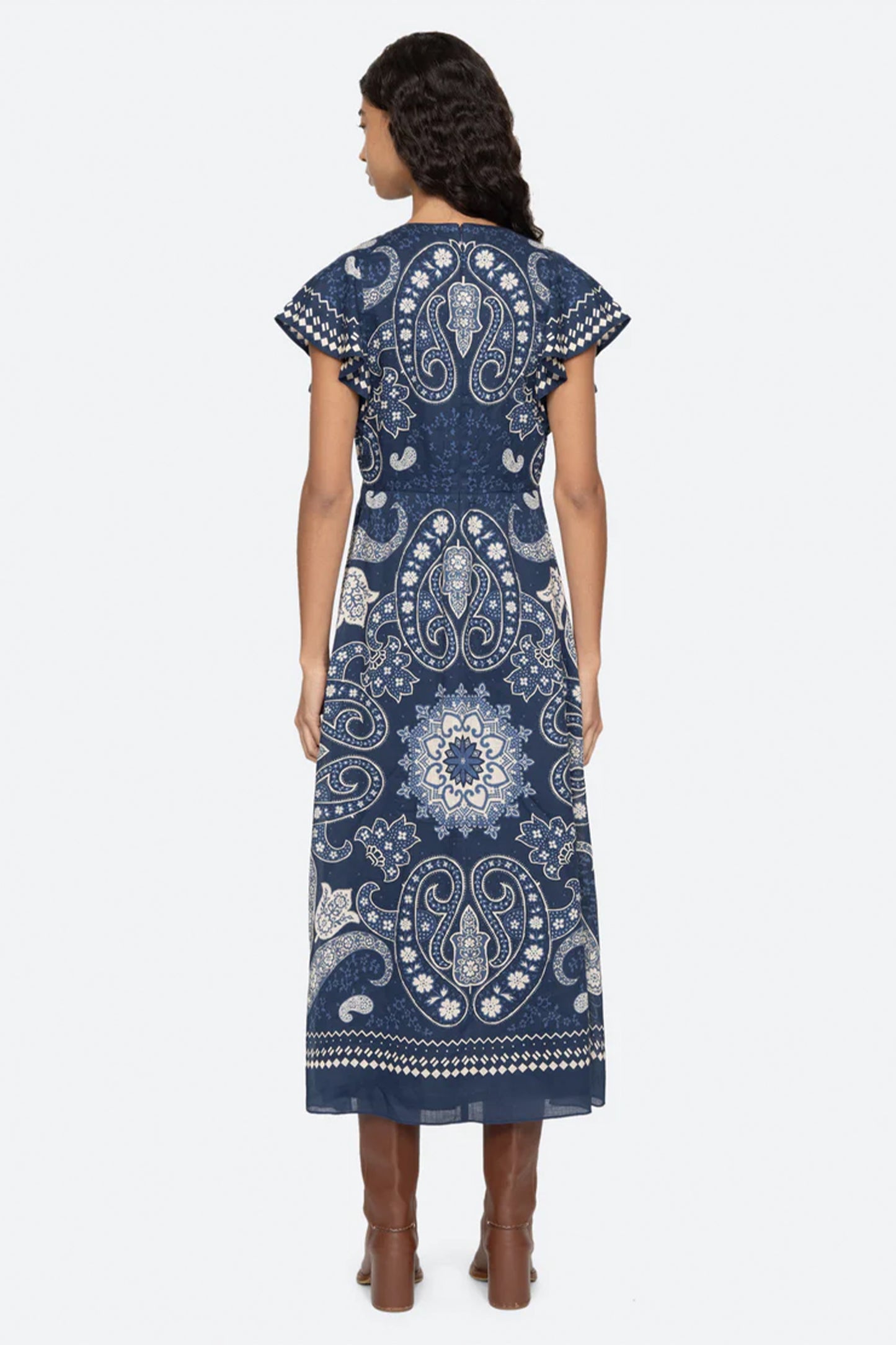 Emelina Print Midi Dress