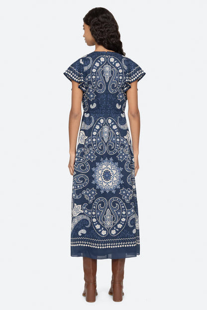 Emelina Print Midi Dress