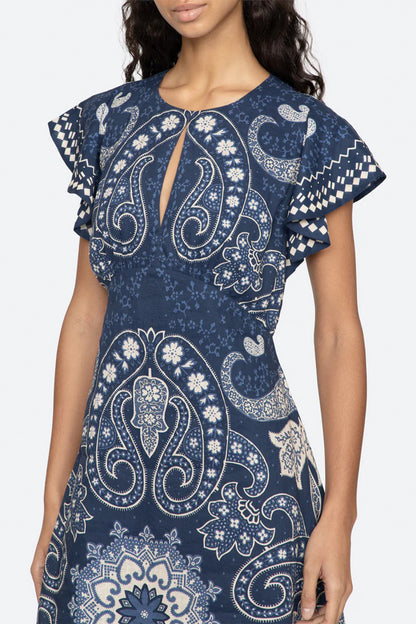Emelina Print Midi Dress