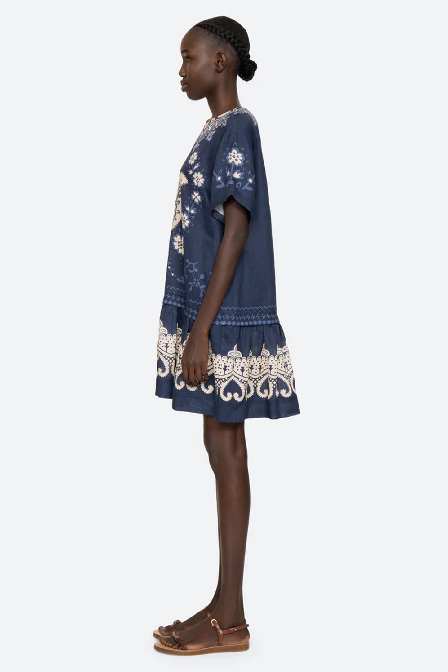 Emelina Print S/Slv Mini Dress