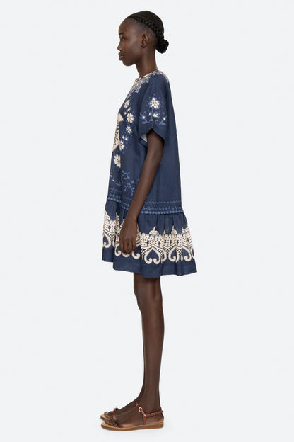 Emelina Print S/Slv Mini Dress