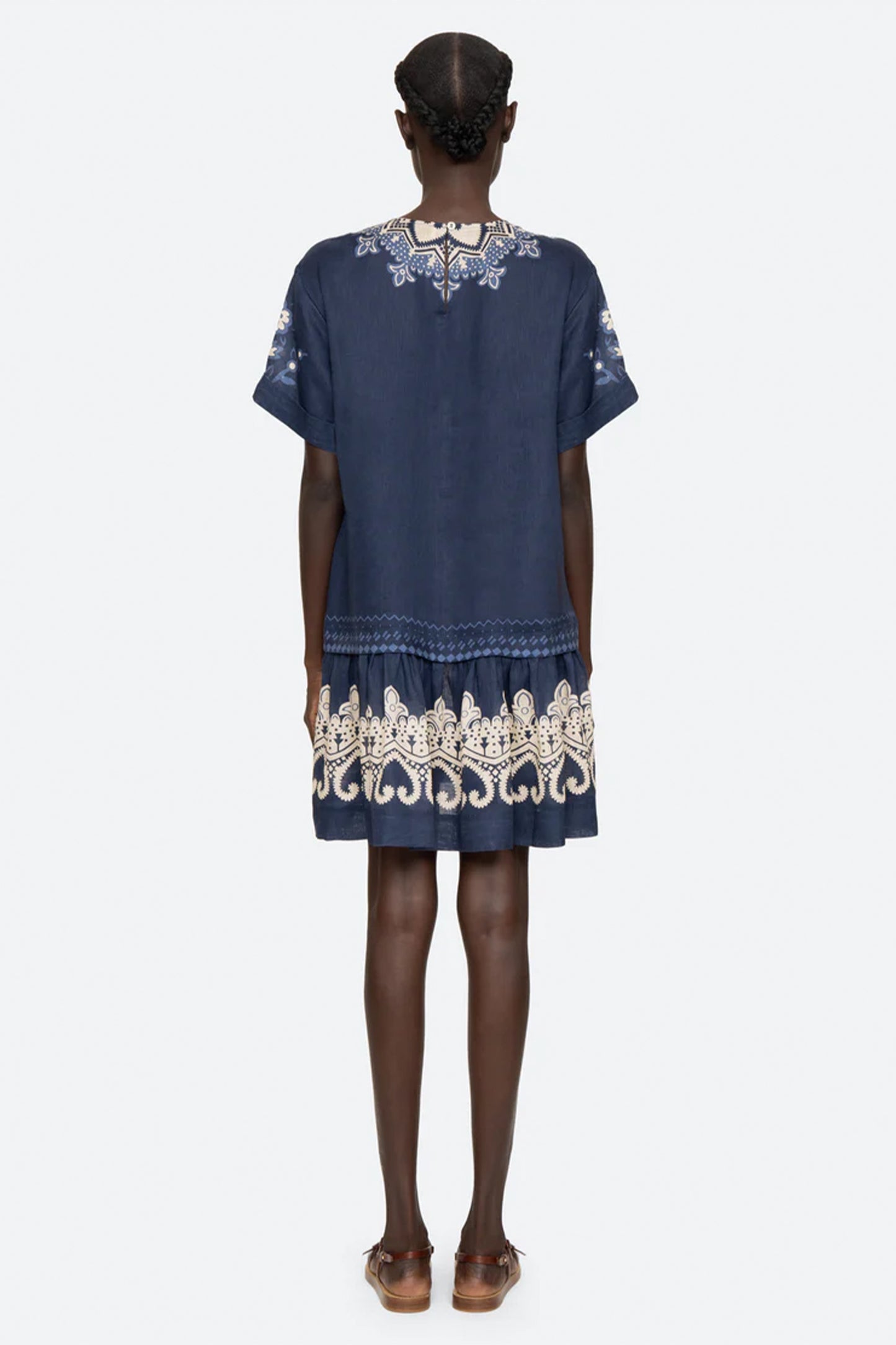 Emelina Print S/Slv Mini Dress