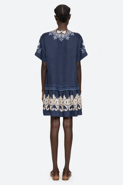 Emelina Print S/Slv Mini Dress