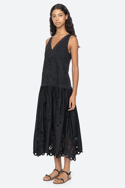 Gardener Emb Maxi Dress