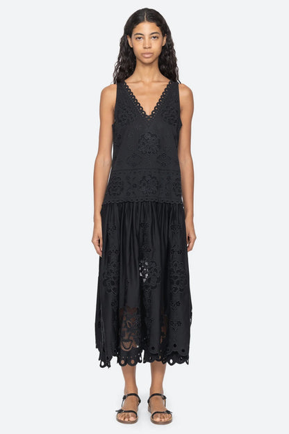 Gardener Emb Maxi Dress