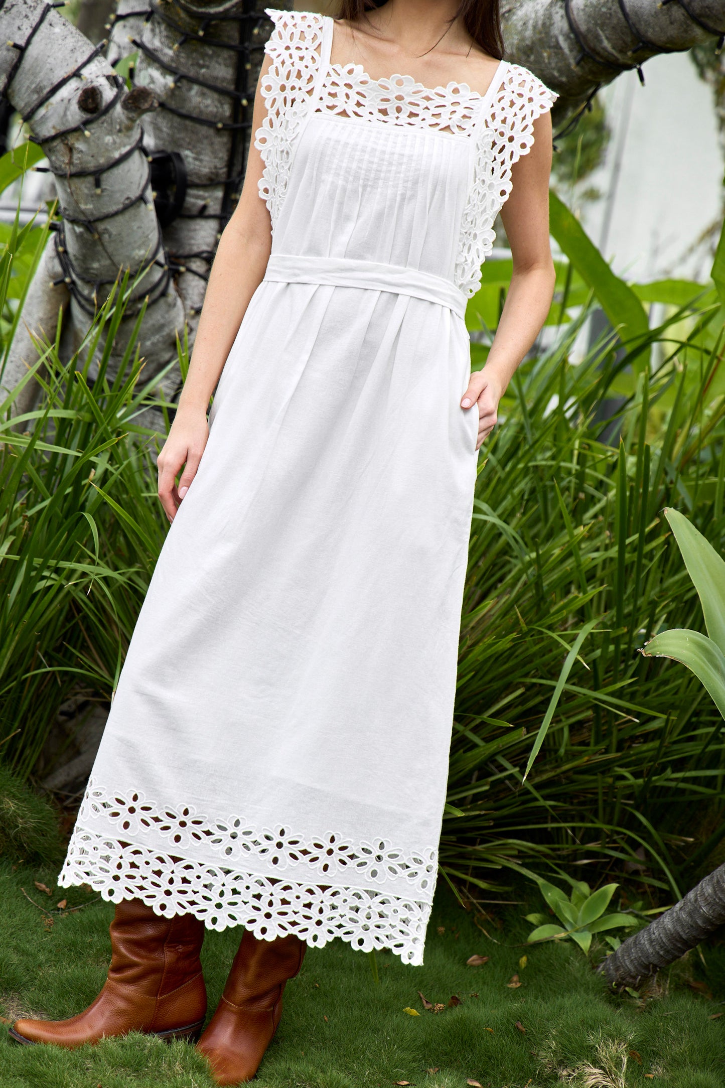 Leila Eyelet Midi Dress