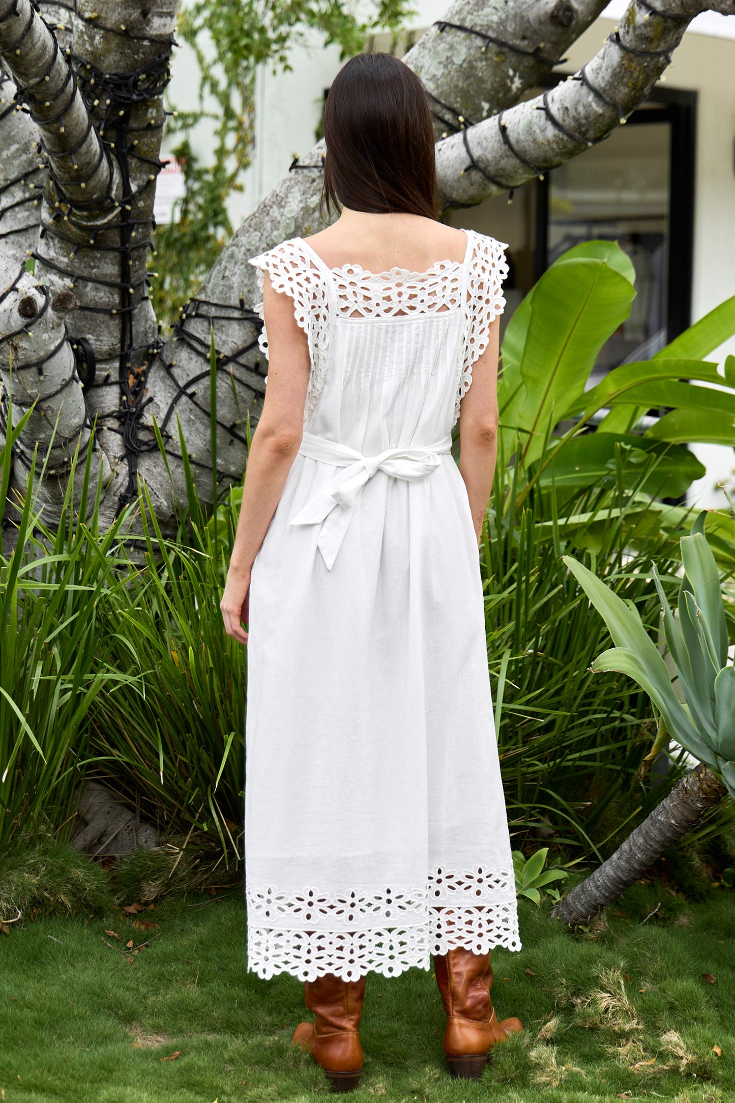 Leila Eyelet Midi Dress