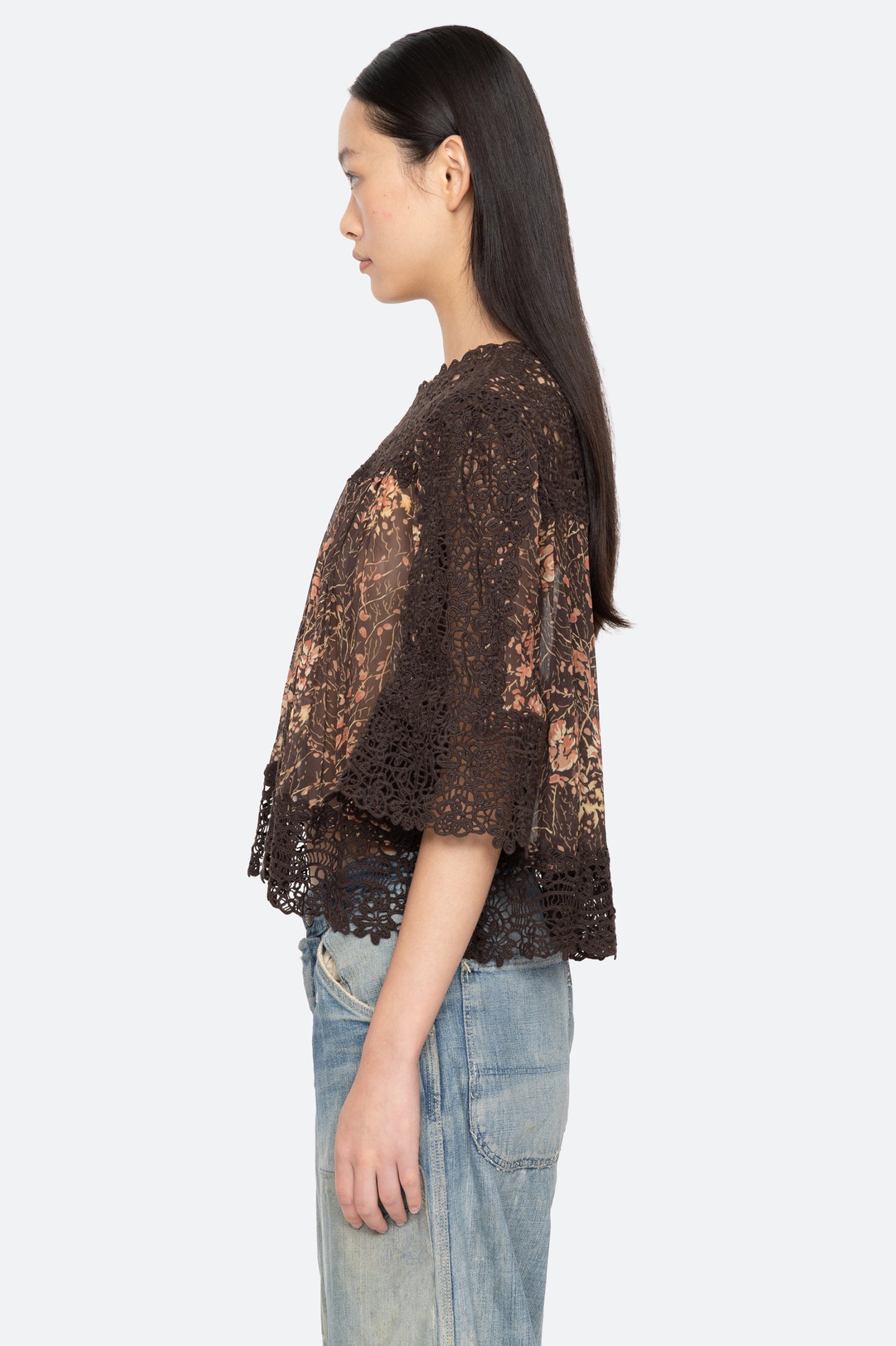 Luisa Print S/Slv Top