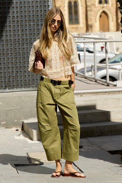 Luisa Print S/Slv Top