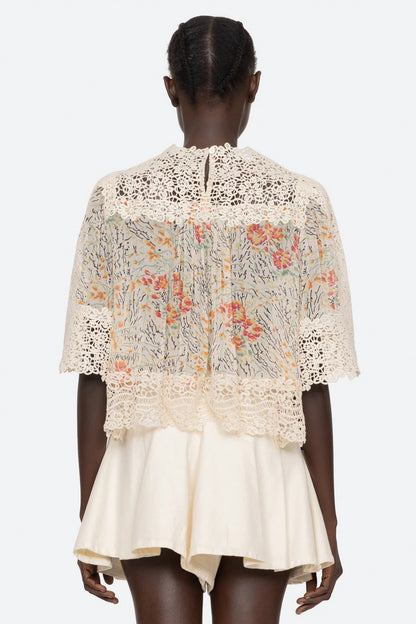 Luisa Print S/Slv Top