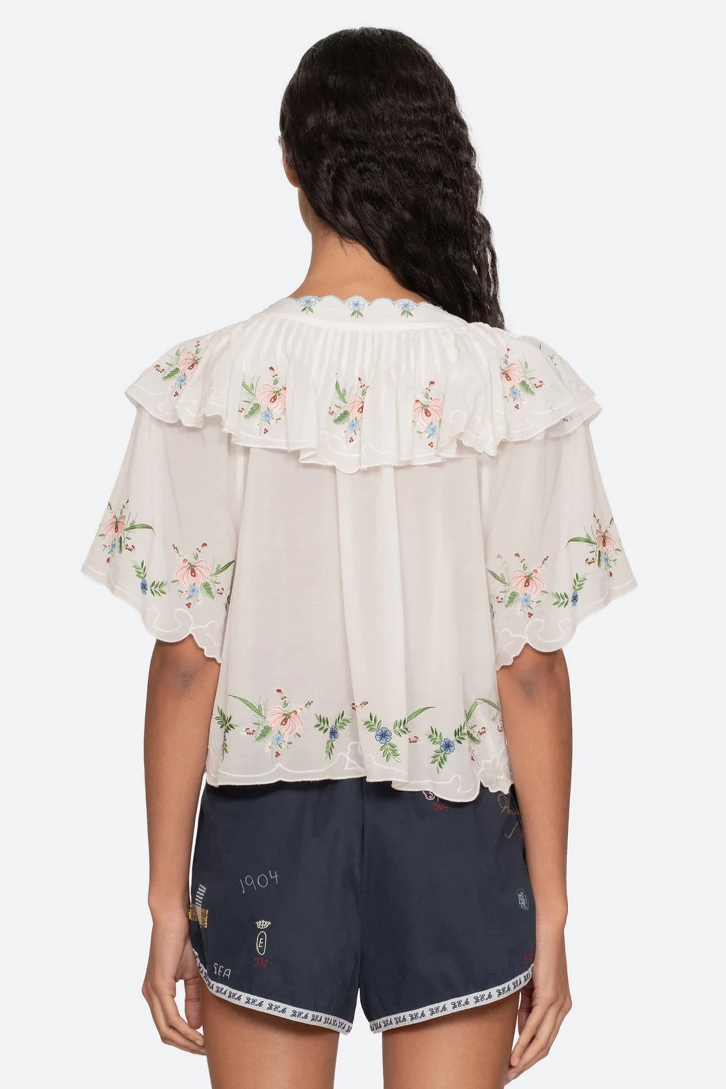 Serafina Embroidery S/Slv Top