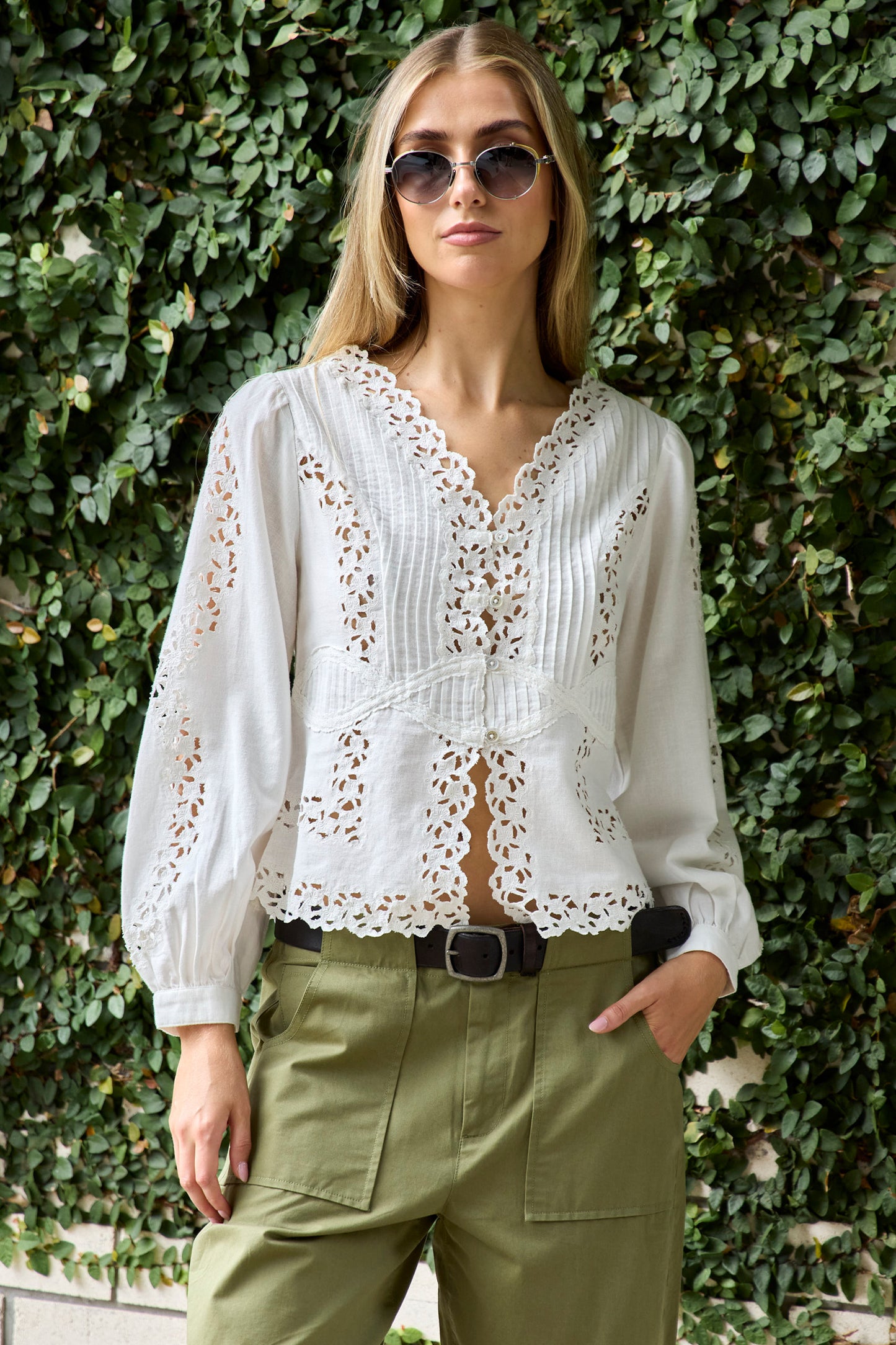 Sofia Embroidery L/Slv Blouse