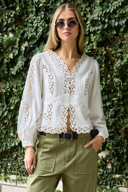 Sofia Embroidery L/Slv Blouse