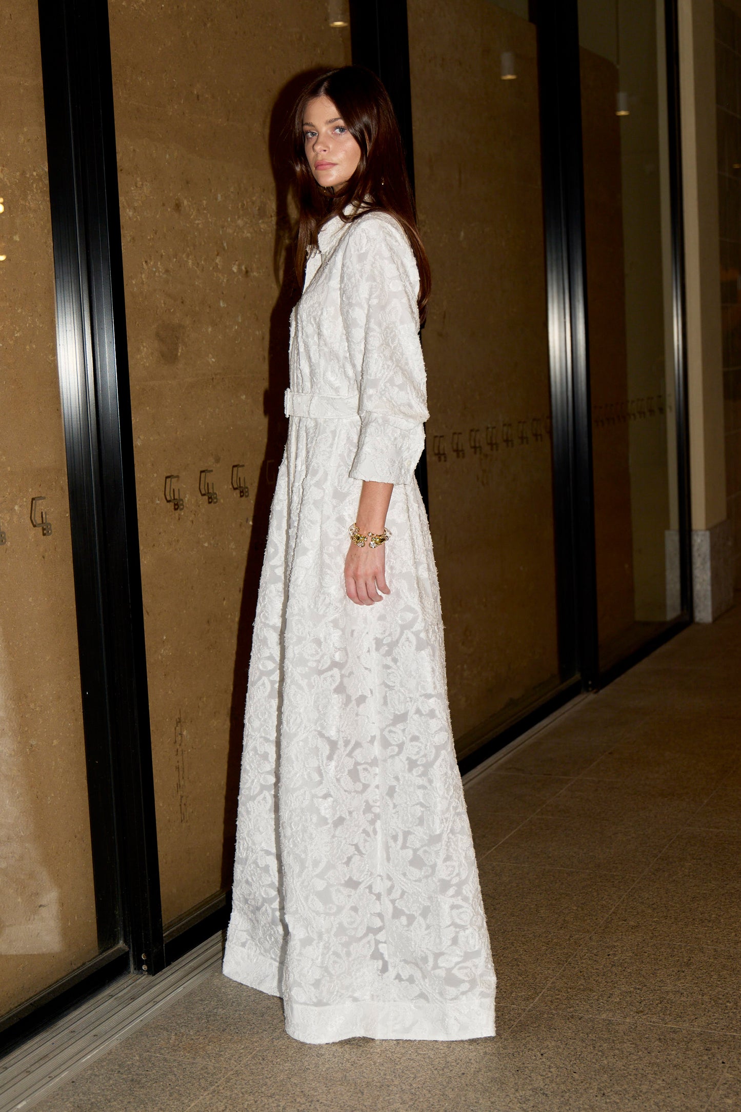Courtney L/S Belted Gown