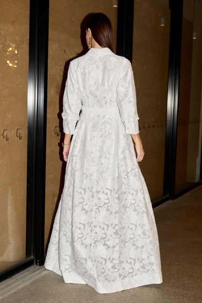 Courtney L/S Belted Gown