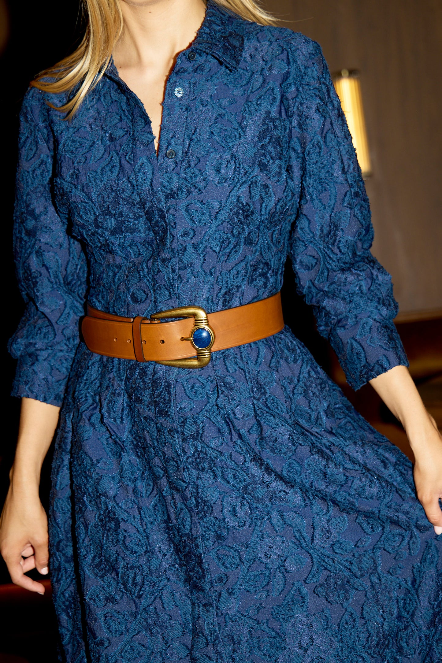 Courtney L/S Belted Gown