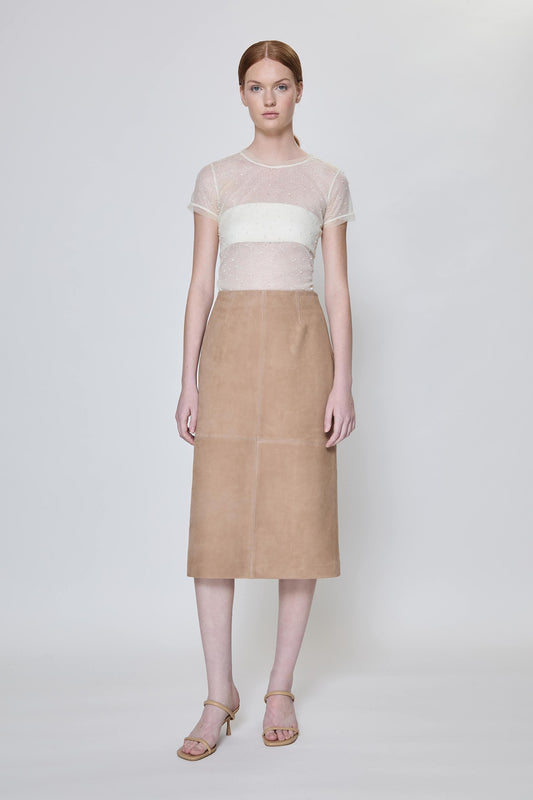 Harrison Suede Midi Skirt