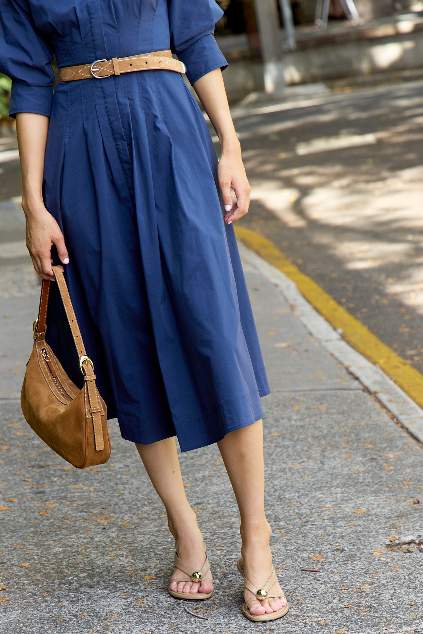 Jazz Pintuck Midi Dress