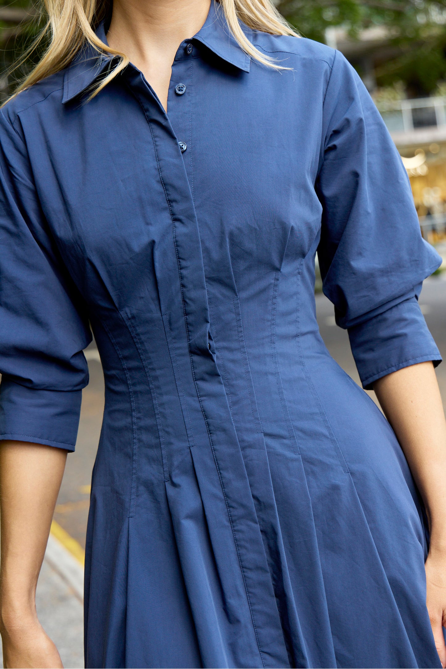 Jazz Pintuck Midi Dress