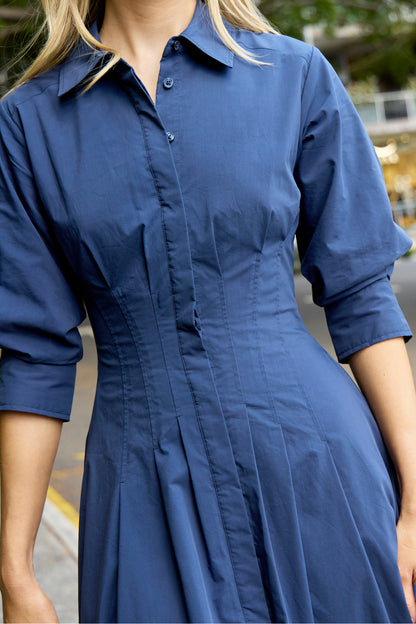 Jazz Pintuck Midi Dress