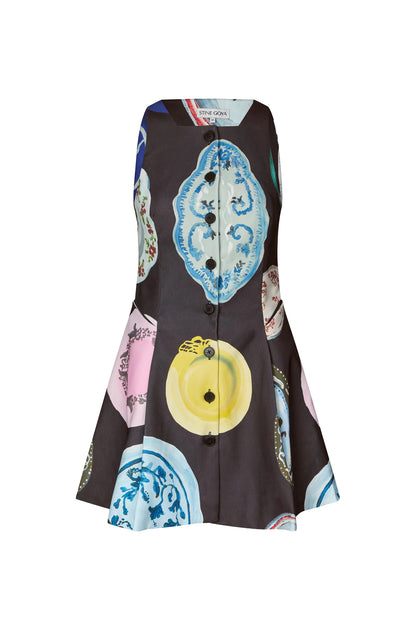 Sleeveless Button-Up Mini Dress - FINAL SALE