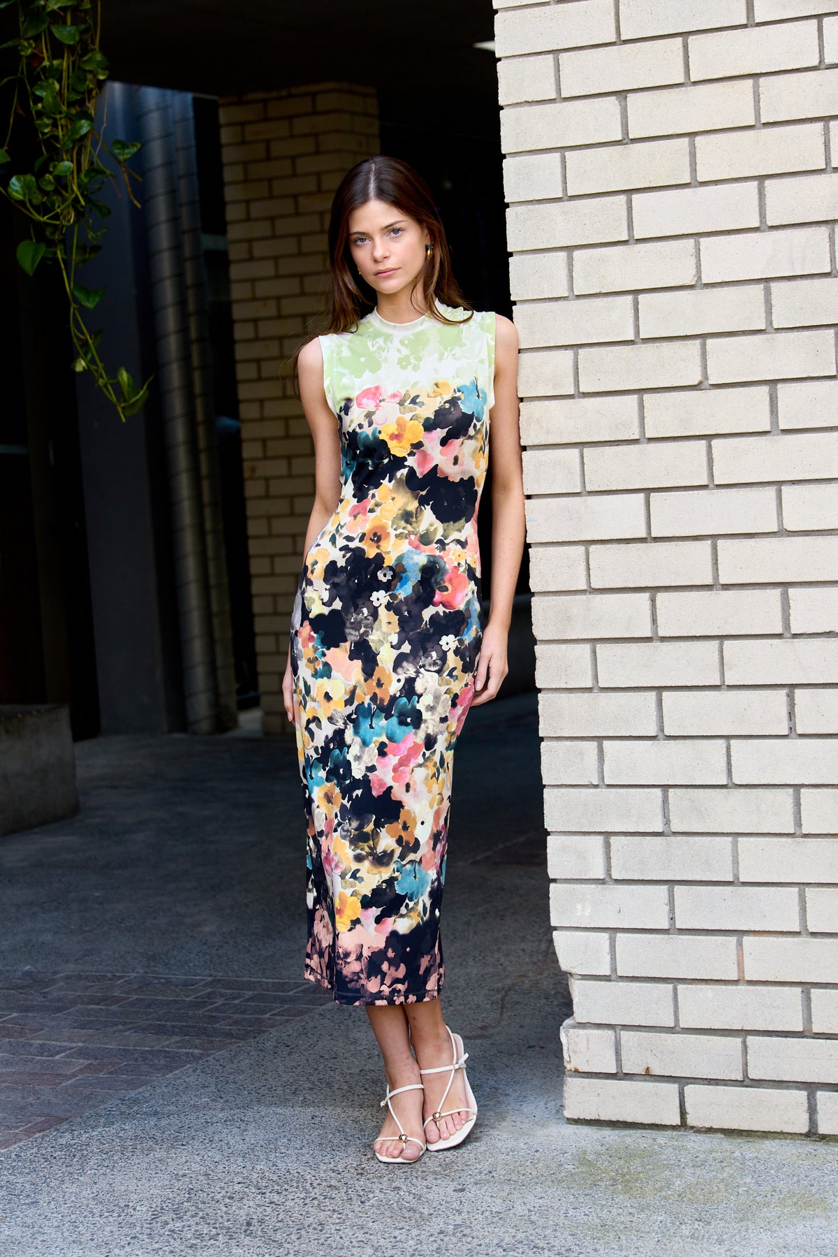Elastic Tank Crewneck Dress
