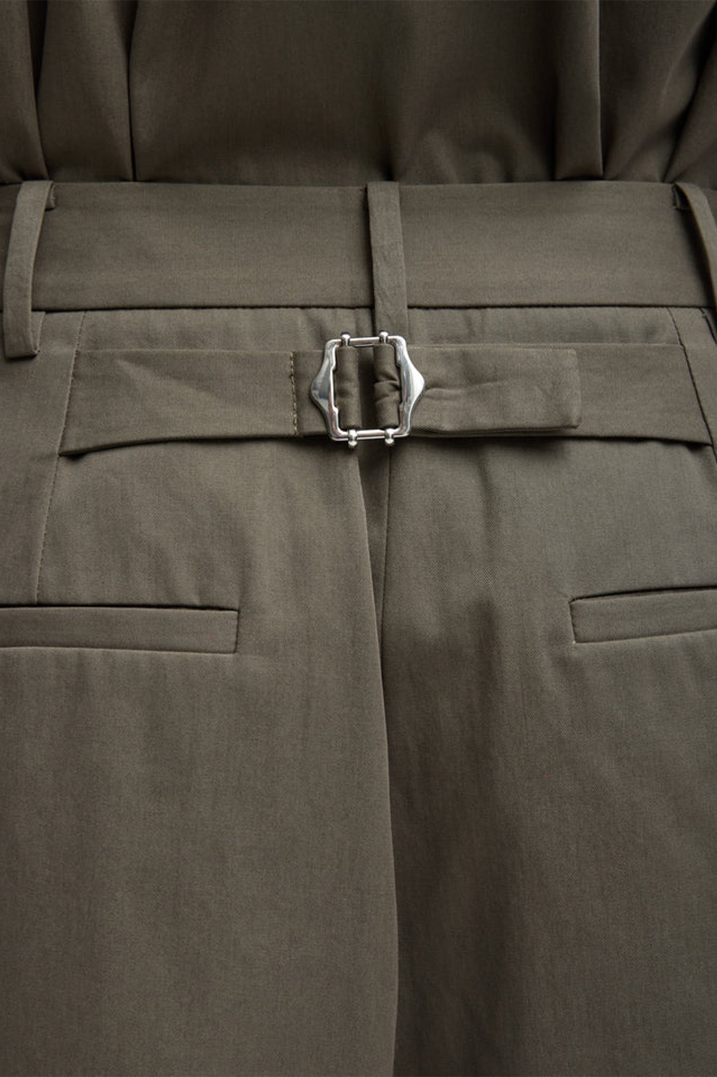 Bio Twill Triple Pleat Cropped Pant