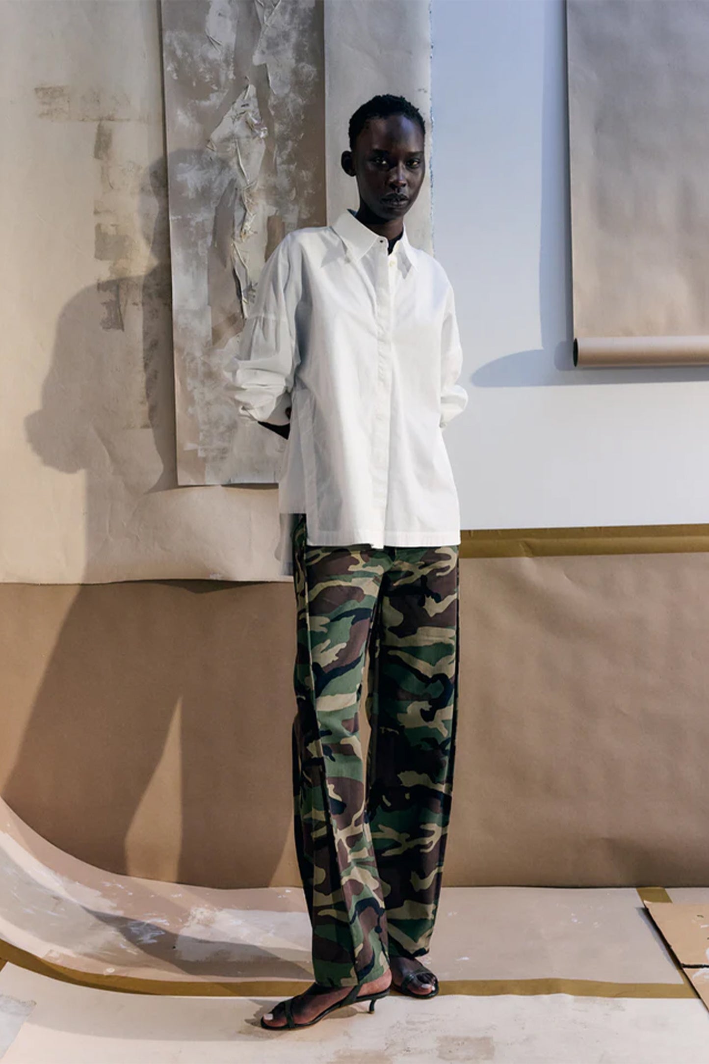 Camouflage Twill Tuck Jean