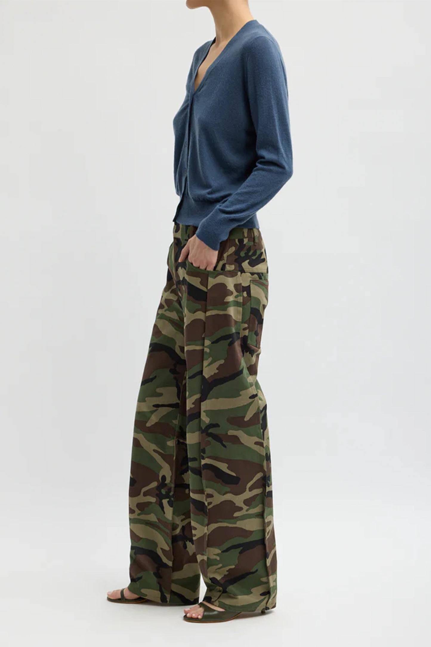 Camouflage Twill Tuck Jean
