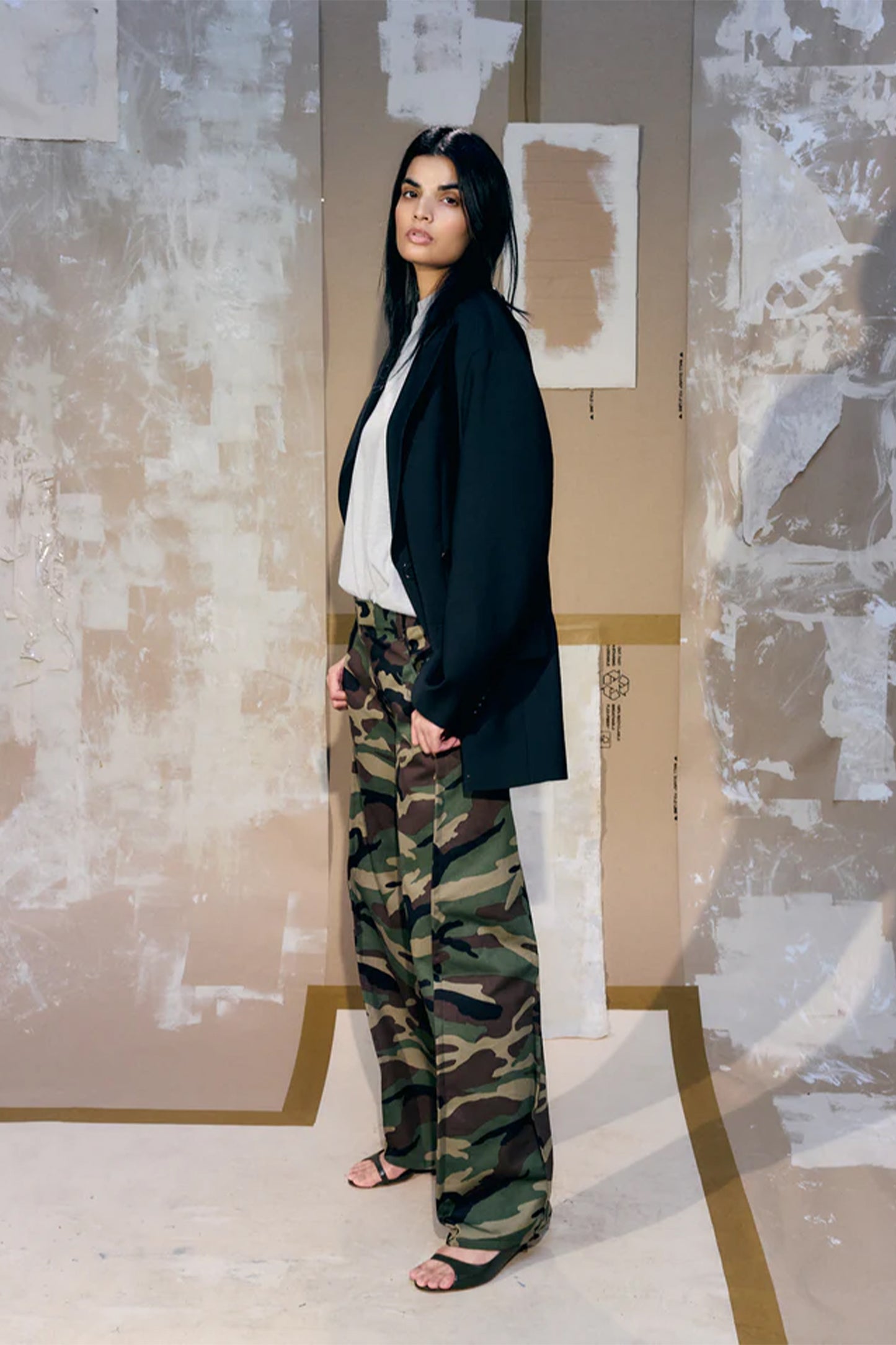 Camouflage Twill Tuck Jean