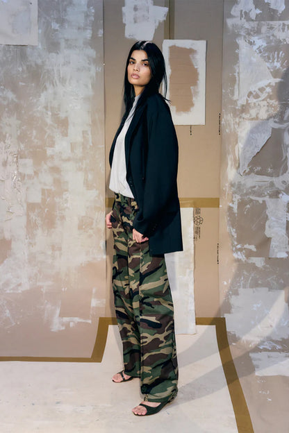 Camouflage Twill Tuck Jean
