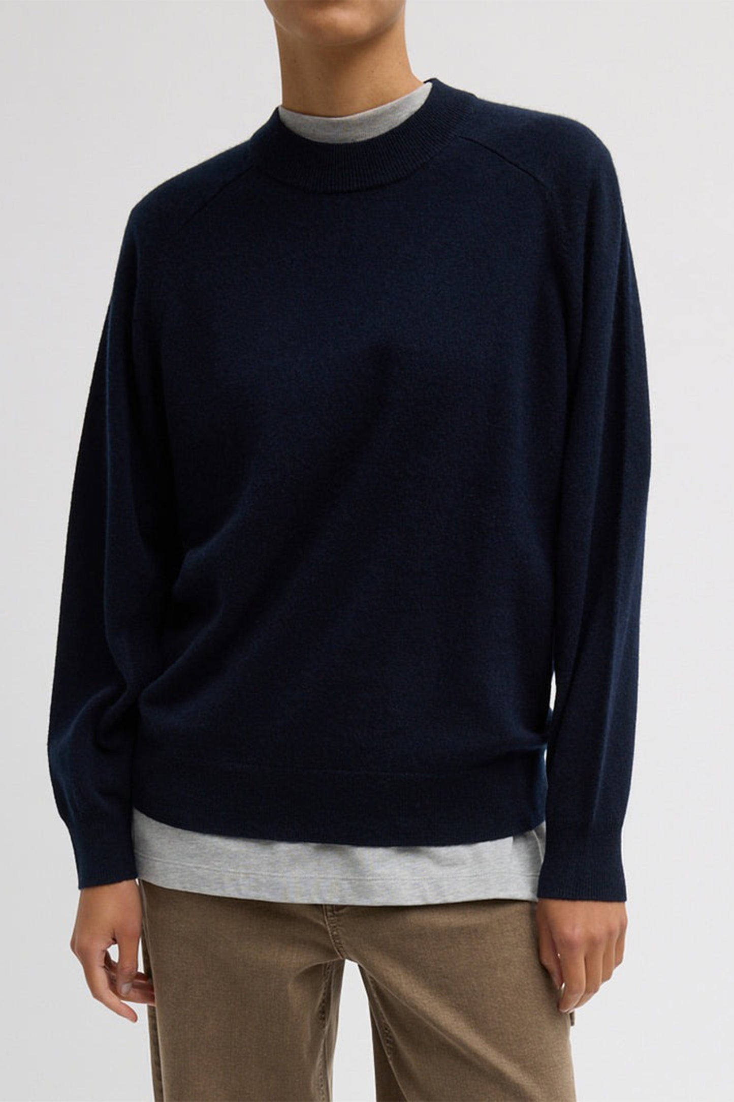 Cashmere Crewneck Cut Out Sleeve Sweater