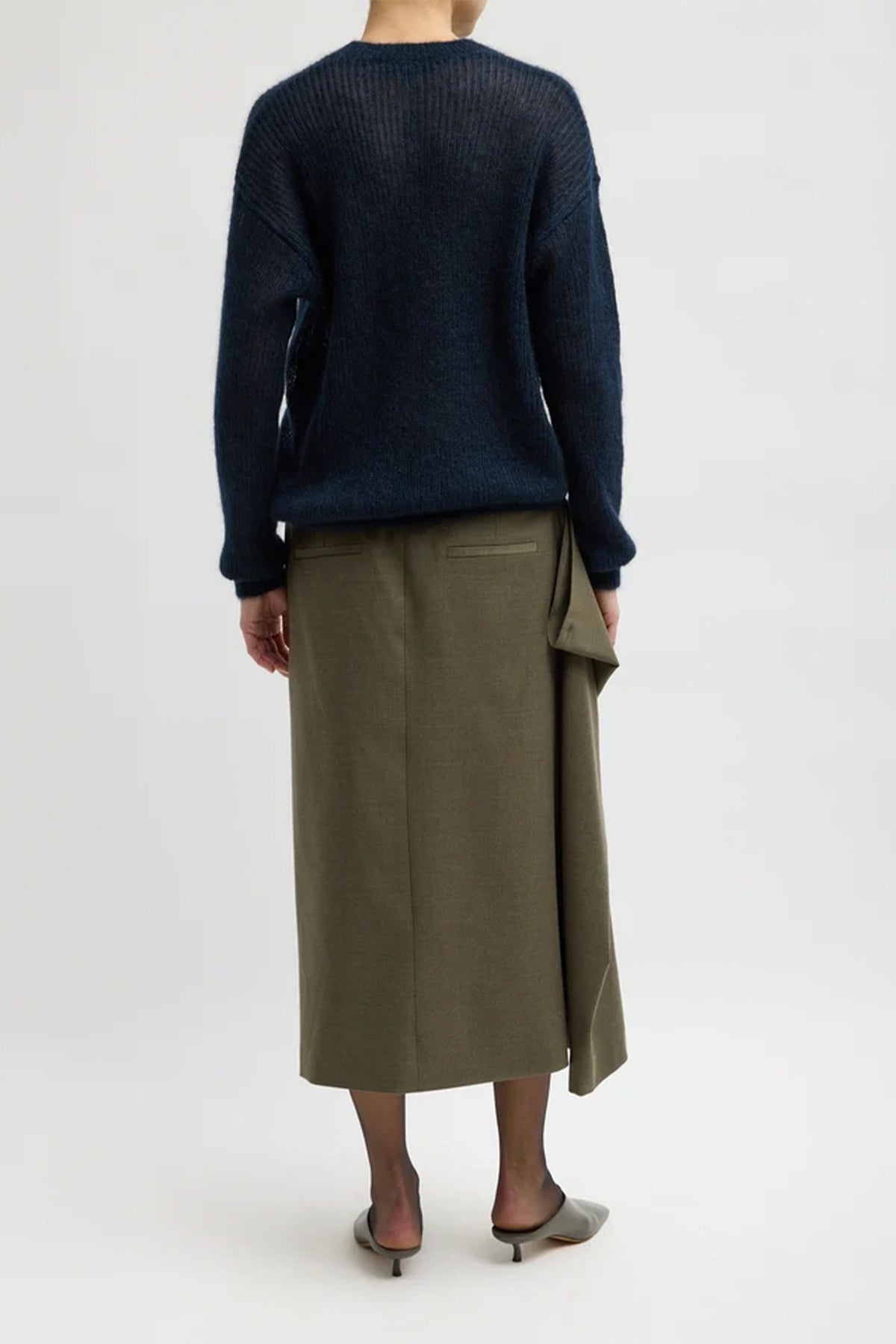 Cozy Flannel Midi Trouser Skirt