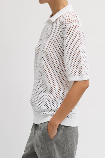 Crochet Netting Slim Polo