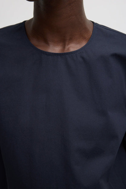 Eco Poplin Reverse Sleeve Top