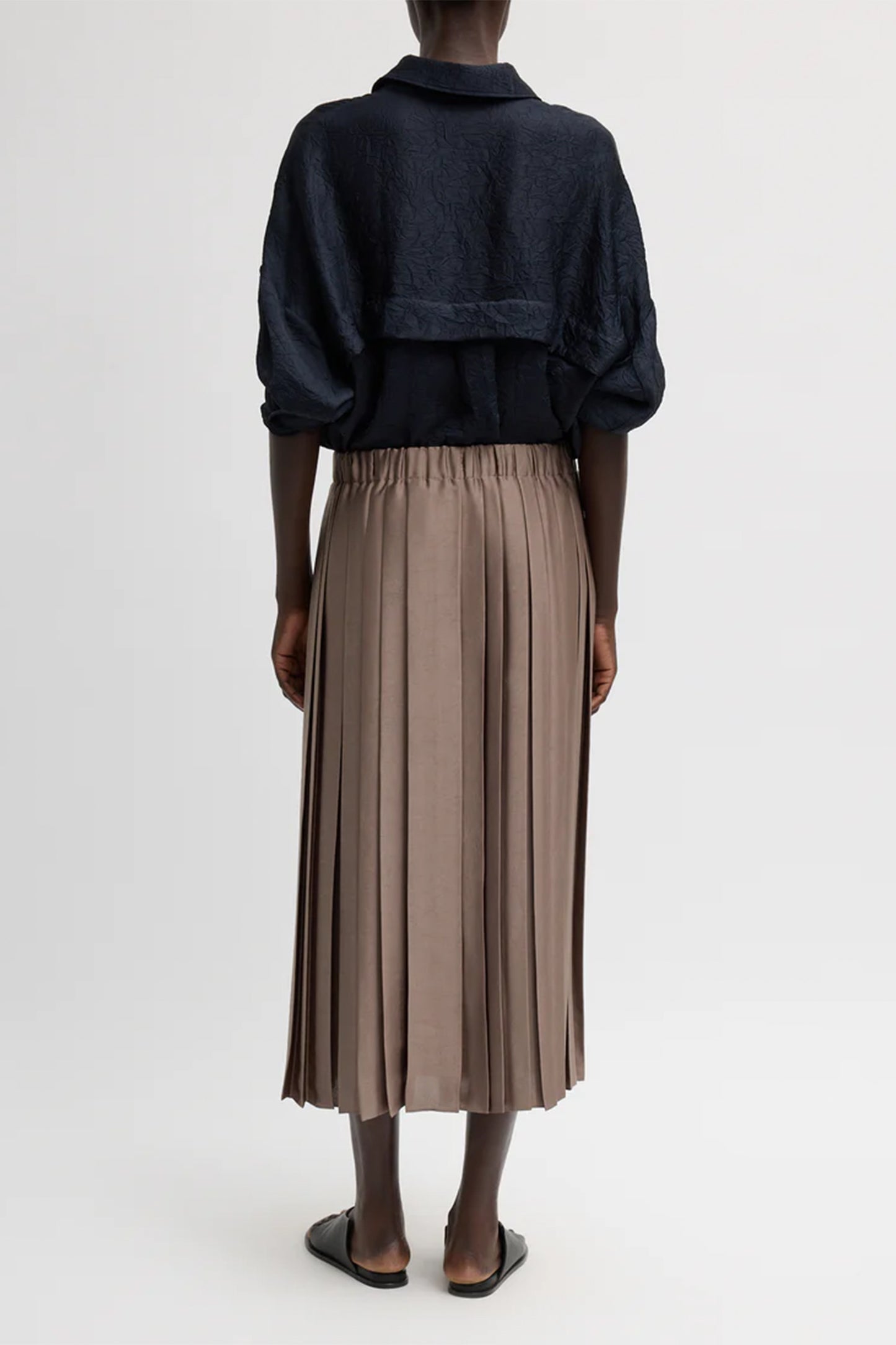 Feather Weight Pleated Pull On Skirt
