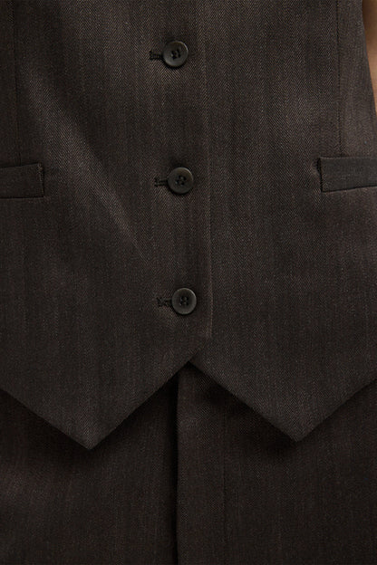 Herringbone Suiting Vest