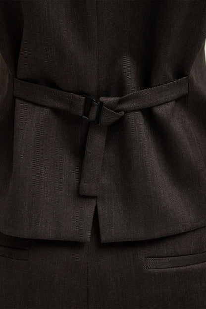 Herringbone Suiting Vest