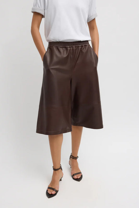 Leather Relaxed Long Short