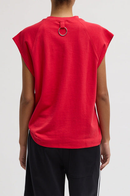Light Weight Sweatshirting Sleeveless Easy Top