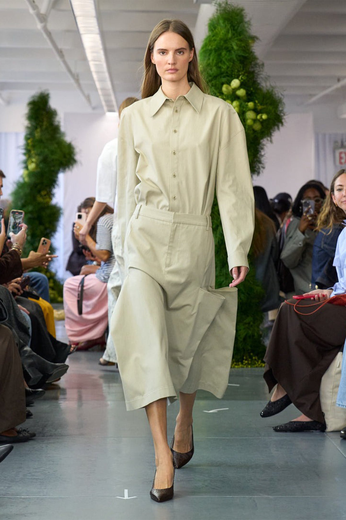 Luxe Spring Tucked Pleatskirt