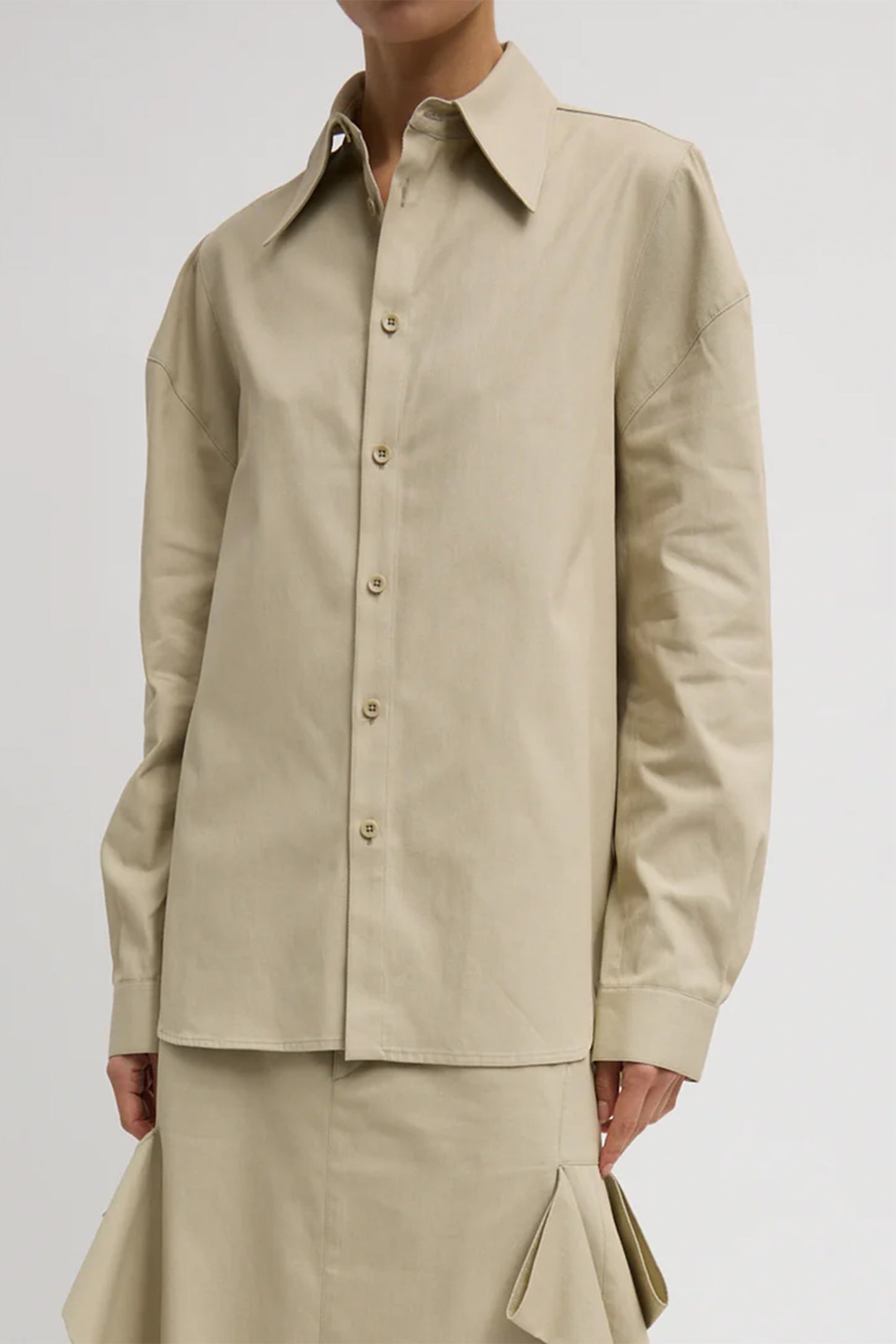 Luxe Spring Twill Hinged Shirt