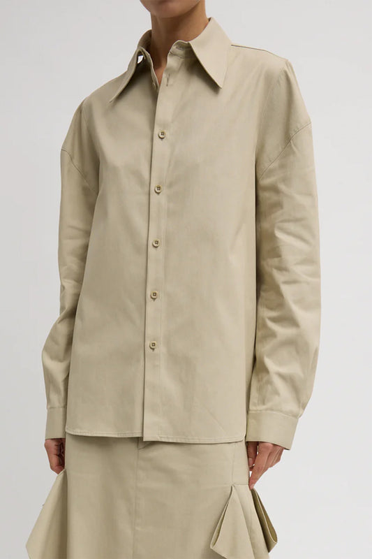 Luxe Spring Twill Hinged Shirt