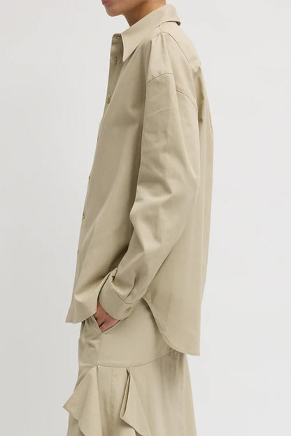 Luxe Spring Twill Hinged Shirt