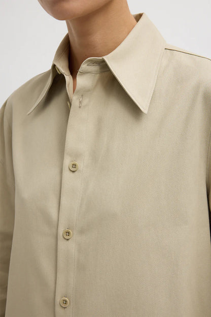 Luxe Spring Twill Hinged Shirt