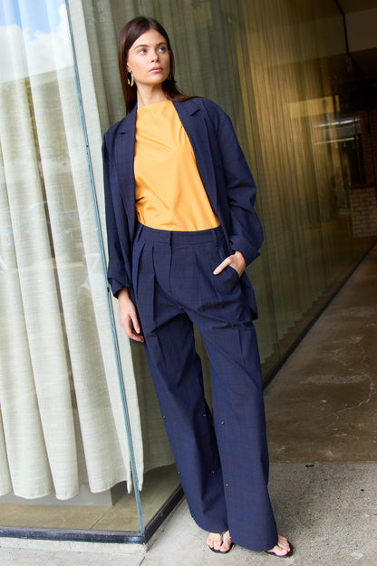 Menswear Crepon Stella Full Length Pant