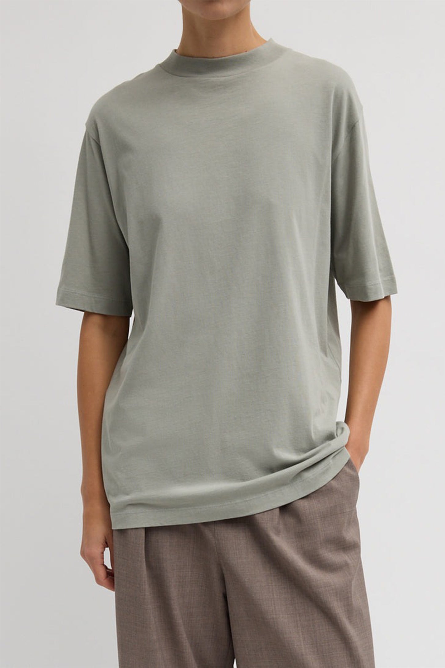 Mock Neck Unisex T Shirt